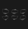 chalk outline promotion sticker collection vector image