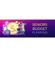 elderly financial security concept banner header vector image vector image