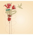 flowers and colibri vector image