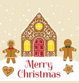 gingerbread house card vector image vector image