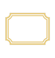 gold frame beautiful simple golden white vector image vector image
