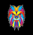 lion head logo design template vector image