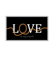 love slogan with chains for t-shirt design vector image vector image