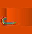 orange background with rainbow vector image vector image