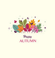 autumn leaves minimal style template design vector image vector image