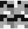 black and white patchwork quilted geometric vector image