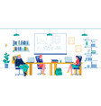 business class in trading and finance laboratory vector image