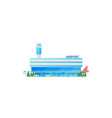 city airport building isolate modern terminal vector image vector image
