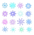 set of snowflakes vector image