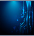 abstract lines circuit blue and white lights vector image