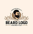 barber shop vintage design logo template vector image