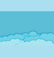 cartoon style blue background design with cloud vector image