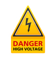 danger high voltage sign vector image