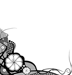 Floral border bw Royalty Free Vector Image - VectorStock