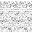hand drawn tourism seamless pattern vector image
