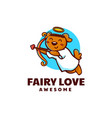 logo cupid dog mascot cartoon style vector image