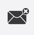 mail icon with cancel sign vector image vector image