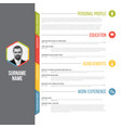 minimalistic cv resume template vector image