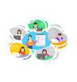 virtual class online school distance learning kids vector image vector image