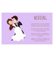 wedding poster newlywed couple dancing first dance vector image