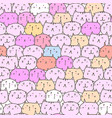 cute cat seamless pattern background vector image