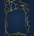 golden luxurious wireframe abstract vintage card vector image