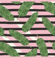 tropical green leaves seamless pattern vector image vector image