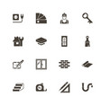 building house - flat icons vector image