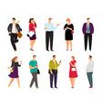 cartoon casual people on white vector image vector image