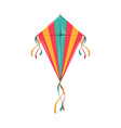 flying color kite isolated sankranti fest symbol vector image vector image