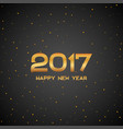 golden new year 2017 particles background gold vector image