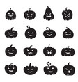 halloween pumpkin faces scary pumpkins bloody vector image