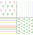 ice cream shells and stripes pastel patterns vector image
