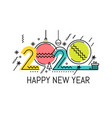 new year emblem 2020 number design vector image vector image