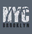 new york tee print t-shirt design graphics stamp vector image