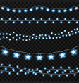 set of garlands light on a plaid vector image vector image