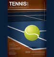 tennis championship poster vector image vector image