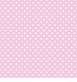 white polka dots on tile pink background pattern vector image vector image