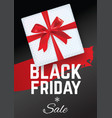 black friday sale banner friday white gift vector image