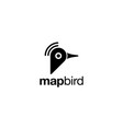 map bird logo design concept vector image vector image