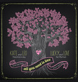 vintage valentines day or wedding vector image