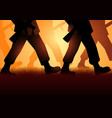 army marching on grassland vector image