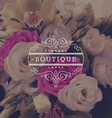 boutique flourishes logo vector image vector image