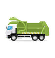 city garbage truck isolated on white background vector image