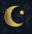 crescent moon with stars vector image