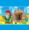 desert with old mine theme 3 vector image vector image