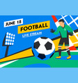 goalkeeper defends goal football player with ball vector image