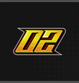 race number 02 logo design vector image vector image