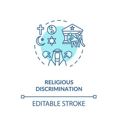 Religious discrimination concept icon Royalty Free Vector