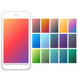 soft color gradient backgrounds set vector image